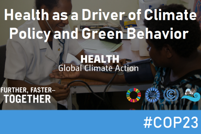 Health as a driver of climate policy and green behavior