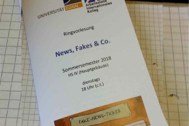 Introduction to the Lecture Series News, Fake & Co.